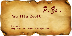 Petrilla Zsolt névjegykártya