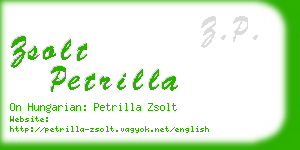 zsolt petrilla business card